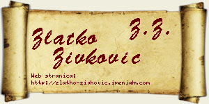 Zlatko Živković vizit kartica